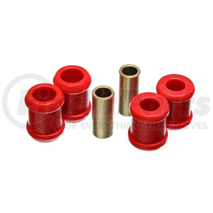 Energy Suspension 9.8138R Shock Bushing Set; Red; Rear; Must Reuse All Metal Hardware; Performance Polyurethane;