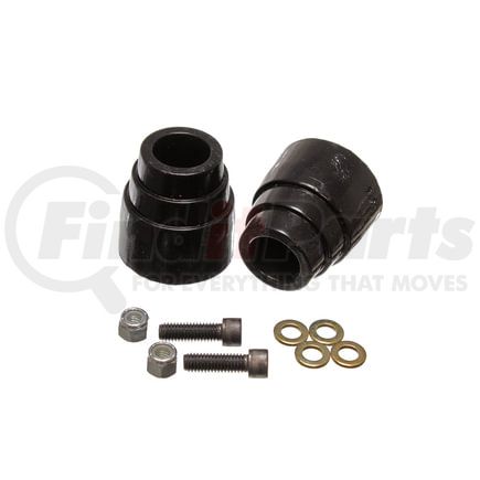 Energy Suspension 99156G Leaf Spring Bushing Set; Black; Rear; Overload Spring Snubber Set; Performance Polyurethane;