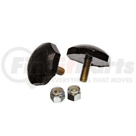 Energy Suspension 9-9158G Universal Bump Stop Set; Black; Octagon Style; 1 7/8 in. Flatside To Flatside; H-11/16 in.; Dia. 2 in.; 3/8 in. - 16 x 1 in. Stud; Incl. 2 Per Set; Performance Polyurethane;