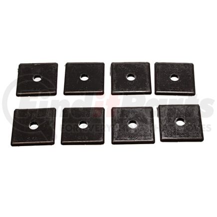 Energy Suspension 99533G Universal Leaf Spring Pad; Black; 2 in. SQ x 7/16 in. ID x 1/4 in. H;
