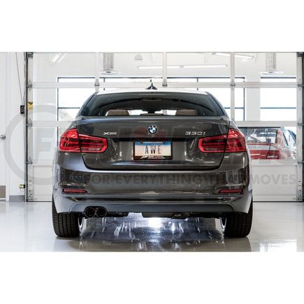 AWE 3010-23022 AWE Touring Edition Axle-back Exhaust for BMW F3X 28i / 30i, Single Side -- Diamond Black Tips (80mm)