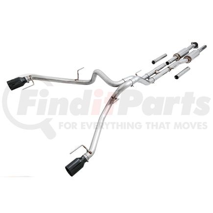 AWE 3015-33106 AWE 0 FG Exhaust for Gen 2 Ford Raptor (Resonated Performance Cat-back) - Diamond Black 5 Tips"
