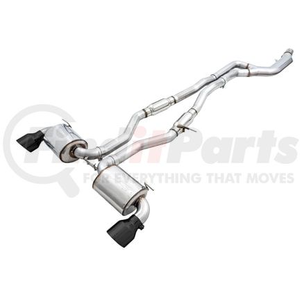 AWE 3015-33132 AWE Resonated Touring Edition Exhaust for A90 Supra - 5 Diamond Black Tips"