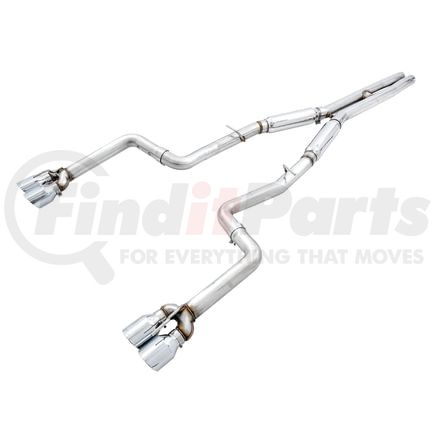 AWE 3015-42136 AWE Track Edition Exhaust for 15+ Challenger 6.4 / 6.2 SC - Chrome Silver Quad Tips
