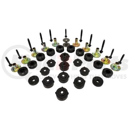 Crown 52002723MK Body Mount Master Kit; Incl. Upper/Lower Grille Mount Bushings; Retainers; Washer; Bushings; Bolts; w/Steel Body;