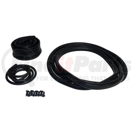 Crown 5453950MK Windshield Frame Weatherstrip Kit; Master; Includes Windshield Weatherstrip; Windshield Frame to Hard Top Weatherstrip; Hinge Screws;