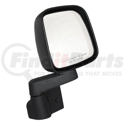 Crown 55395060AB Door Mirror and Arm; Right; Black; Direct Bolt On;