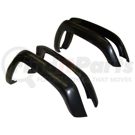 Crown 5FWK Fender Flare Kit; Incl. 4 Fender Flares And Hardware; Gloss Black;
