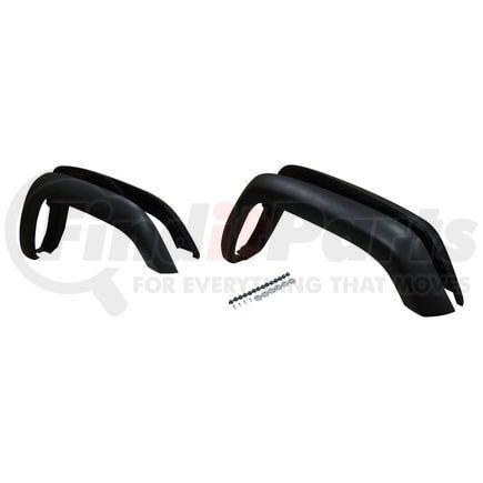 Crown 5FWKMT Fender Flare Kit; Incl. 4 Flares/Hardware; Matte Finish;