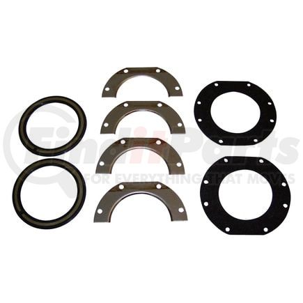 Crown J0908226 Steering Knuckle Seal Kit; Front; Incl. 4 Retaining Plates/2 Felt Seals/2 Rubber Seals;
