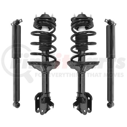 Unity Automotive 4-11903-250050-001 Front and Rear Suspension Strut and Coil Spring Assembly Shock Absorber Kit