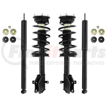 Unity Automotive 4-11995-252310-001 Front and Rear Suspension Strut and Coil Spring Assembly Shock Absorber Kit