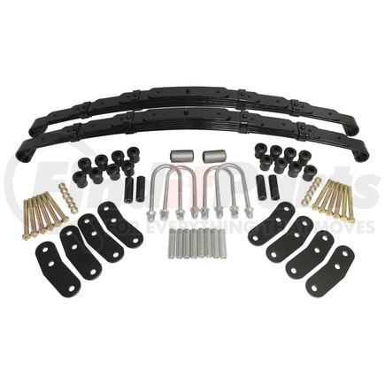 Crown LSK3 Leaf Spring Kit; 1-1.5 in. Lift; Incl. Pivot Bushings/U-Bolts/Set Of 4 RT Off-Road Shackles;