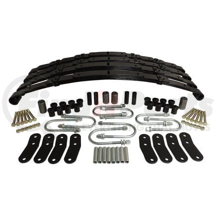 Crown LSK4 Leaf Spring Kit; 1-1.5 in. Lift; Incl. Pivot Bushings/U-Bolts/Set Of 4 RT Off-Road Shackles;