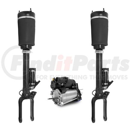 Unity Automotive 2-28-112900-C Front Electronic Suspension Air Strut Assembly Set with Air Suspension Compressor