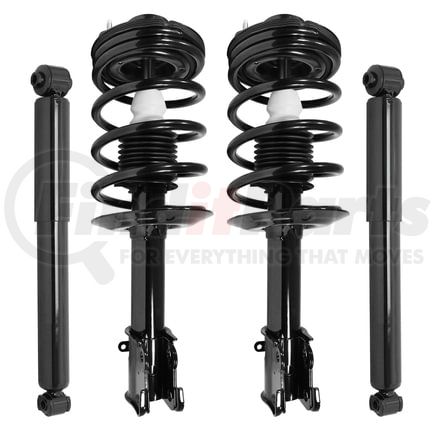 Unity Automotive 4-11074-253010-001 Front and Rear Suspension Strut and Coil Spring Assembly Shock Absorber Kit