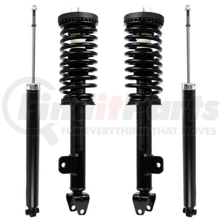 Unity Automotive 4-11260-253600-001 Front and Rear Suspension Strut and Coil Spring Assembly Shock Absorber Kit