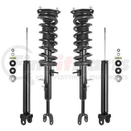 Unity Automotive 4-11397-255110-001 Front and Rear Suspension Strut and Coil Spring Assembly Shock Absorber Kit