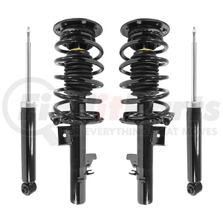 Unity Automotive 4-11493-259960-001 Front and Rear Suspension Strut and Coil Spring Assembly Shock Absorber Kit