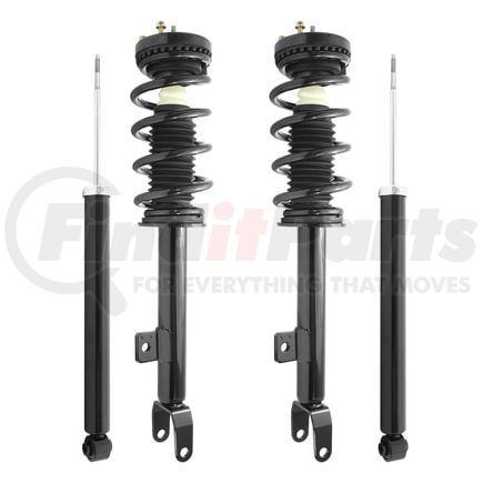 Unity Automotive 4-11630-253600-001 Front and Rear Suspension Strut and Coil Spring Assembly Shock Absorber Kit