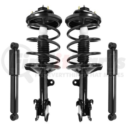 Unity Automotive 4-11661-250020-001 Front and Rear Suspension Strut and Coil Spring Assembly Shock Absorber Kit