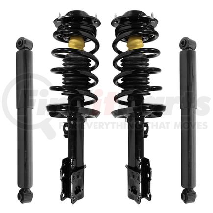 Unity Automotive 4-11671-251010-001 Front and Rear Suspension Strut and Coil Spring Assembly Shock Absorber Kit