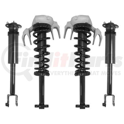 Unity Automotive 4-11703-251160-001 Front and Rear Suspension Strut and Coil Spring Assembly Shock Absorber Kit