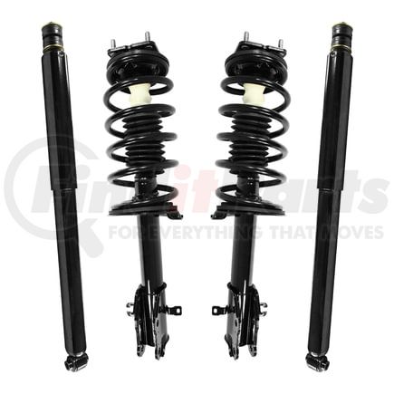 Unity Automotive 4-11705-259720-001 Front and Rear Suspension Strut and Coil Spring Assembly Shock Absorber Kit