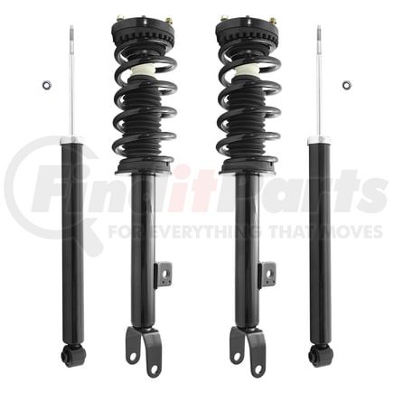 Unity Automotive 4-11710-253600-001 Front and Rear Suspension Strut and Coil Spring Assembly Shock Absorber Kit