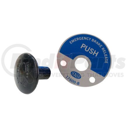 Sealco 17600B-1 Nameplate and Knob for Three Hole Panel Mounted Manual Push Pull Control Valve (17600B) 