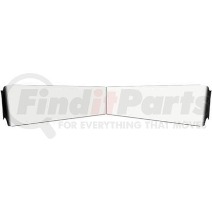 Aranda K-2252 Sun Visor - 13"x 8", Bowtie, Blind Mount, Curved Windshield, Stainless Steel