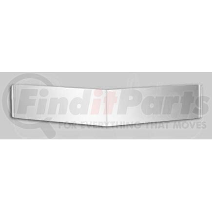 Aranda P-0130 Sun Drop Visor - 13", Blind Mount, Curved Windshield, Stainless Steel