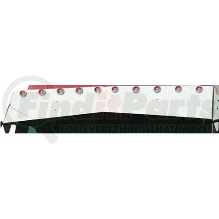 Aranda I-7019 Sun Visor - 13" x 8" Bowtie, Stainless Steel, With 10-2" Light Holes