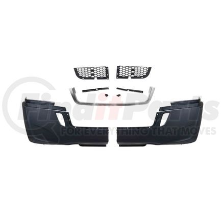 World American WA128-0651 Bumper Assembly, Front, Chrome Trim, without Fog Light Holes