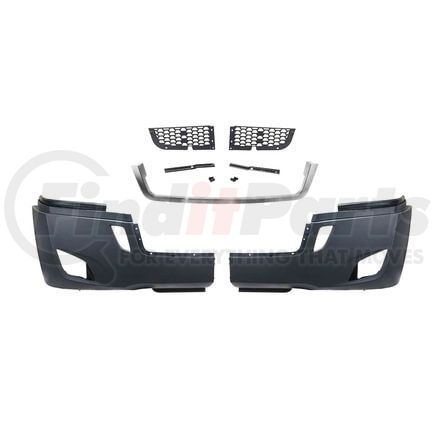 World American WA128-0652 Bumper Assembly, Front, Chrome Trim, with Fog Light Holes