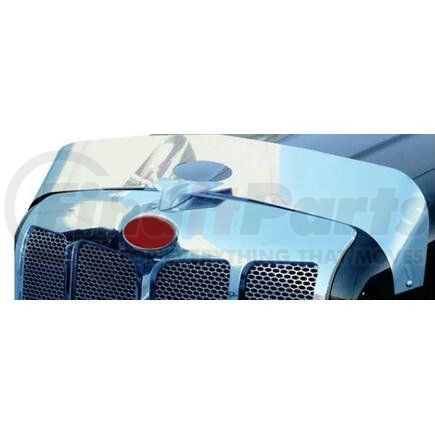 Aranda P-0074 Bug Shield - 6", Stainless Steel, With Oval Cutout, For Peterbilt 587