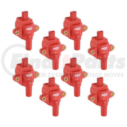 MSD 82838 7.3L GODZILLA IGNITION COIL, RED, SET OF 8