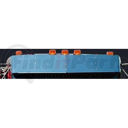 Aranda K-2005 Sun Drop Visor - 13", Flat Windshield, Stainless Steel, For W900B/T600