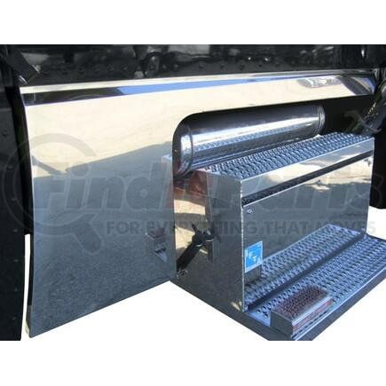Aranda P-1182 Truck Cab Back Panel - 3 Inch, With Integrated Body Line To Follow Hood, Stainless Steel