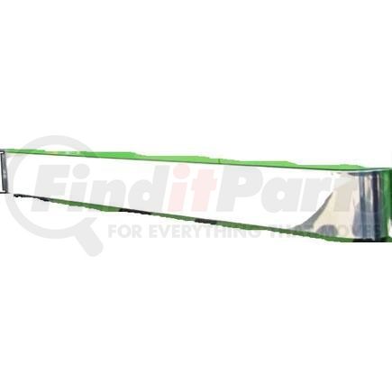 Aranda P1084 Sleeper Panel - 9" x 48", Stainless Steel, With Tank Notch, For Peterbilt 359
