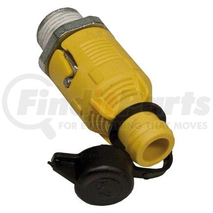 Stens 125-508 Quick-Change Oil Drain Valve, 3/8"-18 NPTF, Push-to-Close, Fits 1/2" Hose