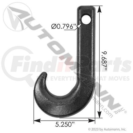 Automann 564.55505 Tow Hook - Front, For IH Navistar