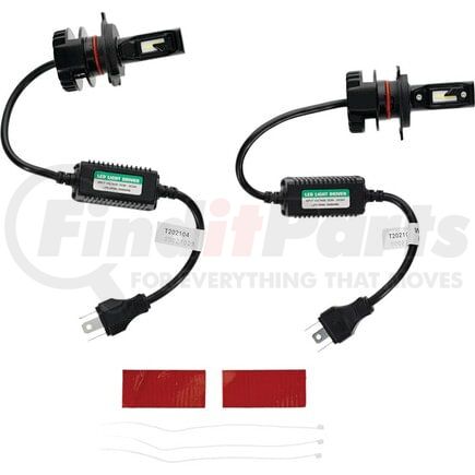 Stens TLHL-H4 LED Headlight Conversion Kit, 1400 Lumens, 12V 16W, 2-Bulb Set, Plug & Play Controllers
