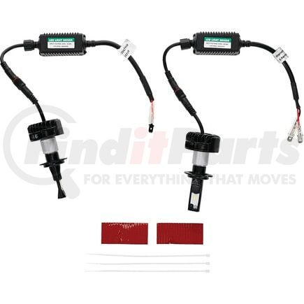 Stens TLHL-H7 LED Headlight Conversion Kit, 1400 Lumens, 12V 16W, 2-Bulb Set, Plug & Play Controllers