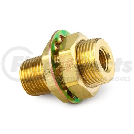 Tramec Sloan 55615-BN Bulkhead Fitting, Brass, 1-29/32, .38 x 1.25 Brass Nut