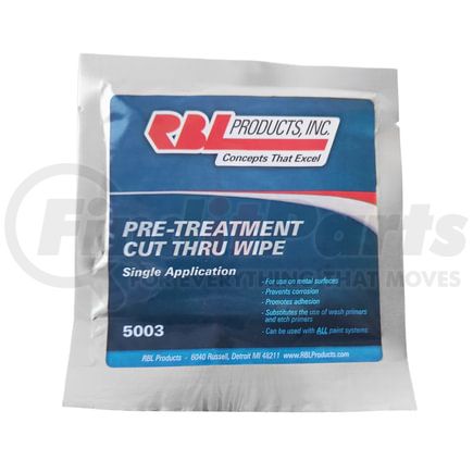 RBL Products 5003 Wipes - 12" x 13", Pre-Treatment, Single-Use, Anti-Corrosion, for Metal