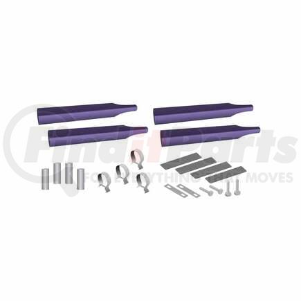 TRUX TFEN-SKITSMP PURPLE SMOKE & MIRROR 14 GA SINGLE AXLE FENDER MOUNTING KIT W/ TRIANGLE MOUNTS