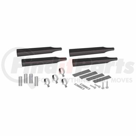 TRUX TFEN-SKITSMB BLACK SMOKE & MIRROR 14 GA SINGLE AXLE FENDER MOUNTING KIT W/ TRIANGLE MOUNTS