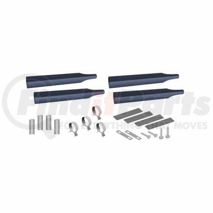 TRUX TFEN-SKITSMBL BLUE SMOKE & MIRROR 14 GA SINGLE AXLE FENDER MOUNTING KIT W/ TRIANGLE MOUNTS