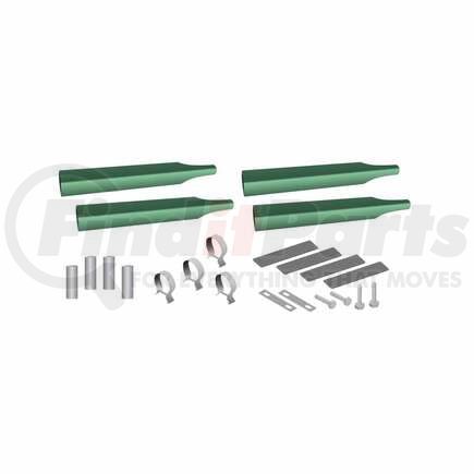 TRUX TFEN-SKITSMGR GREEN SMOKE & MIRROR 14 GA SINGLE AXLE FENDER MOUNTING KIT W/ TRIANGLE MOUNTS